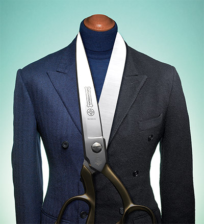 Men's jacket with scissors – Photograph by George Ong