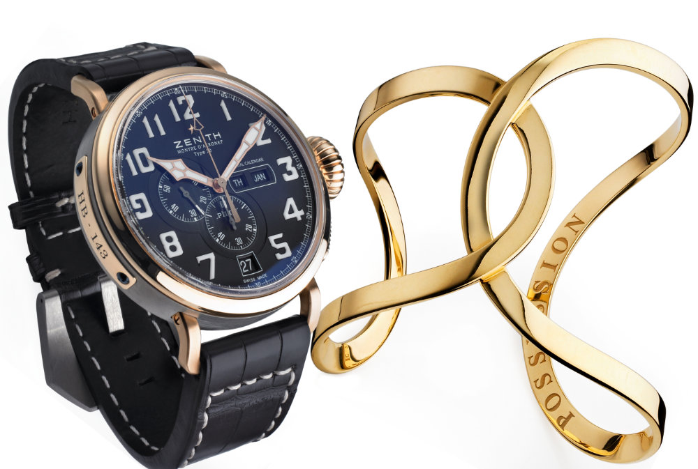 Zenith watch and gold bracelets – Photograph by George Ong